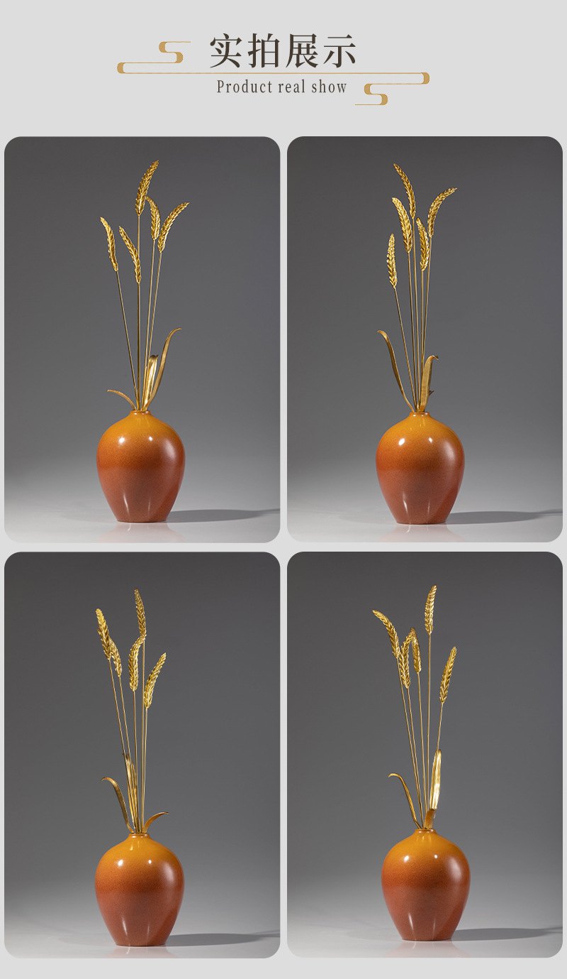 黄铜麦穗摆件