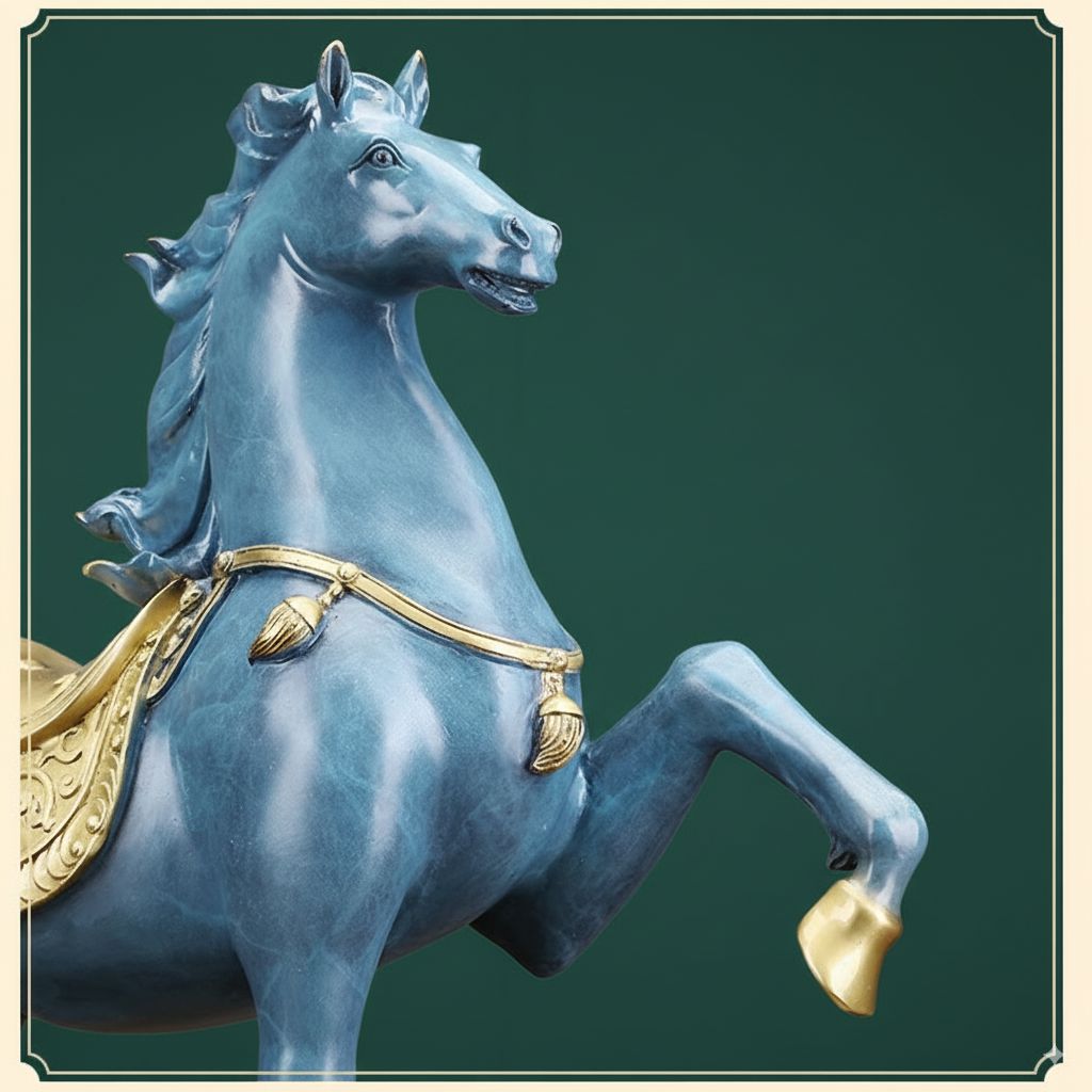 彩铜马到成功装饰品