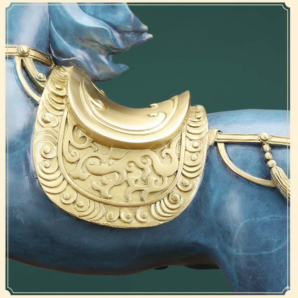 彩铜马到成功装饰品