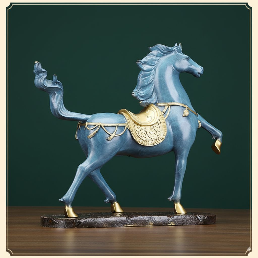 彩铜马到成功装饰品