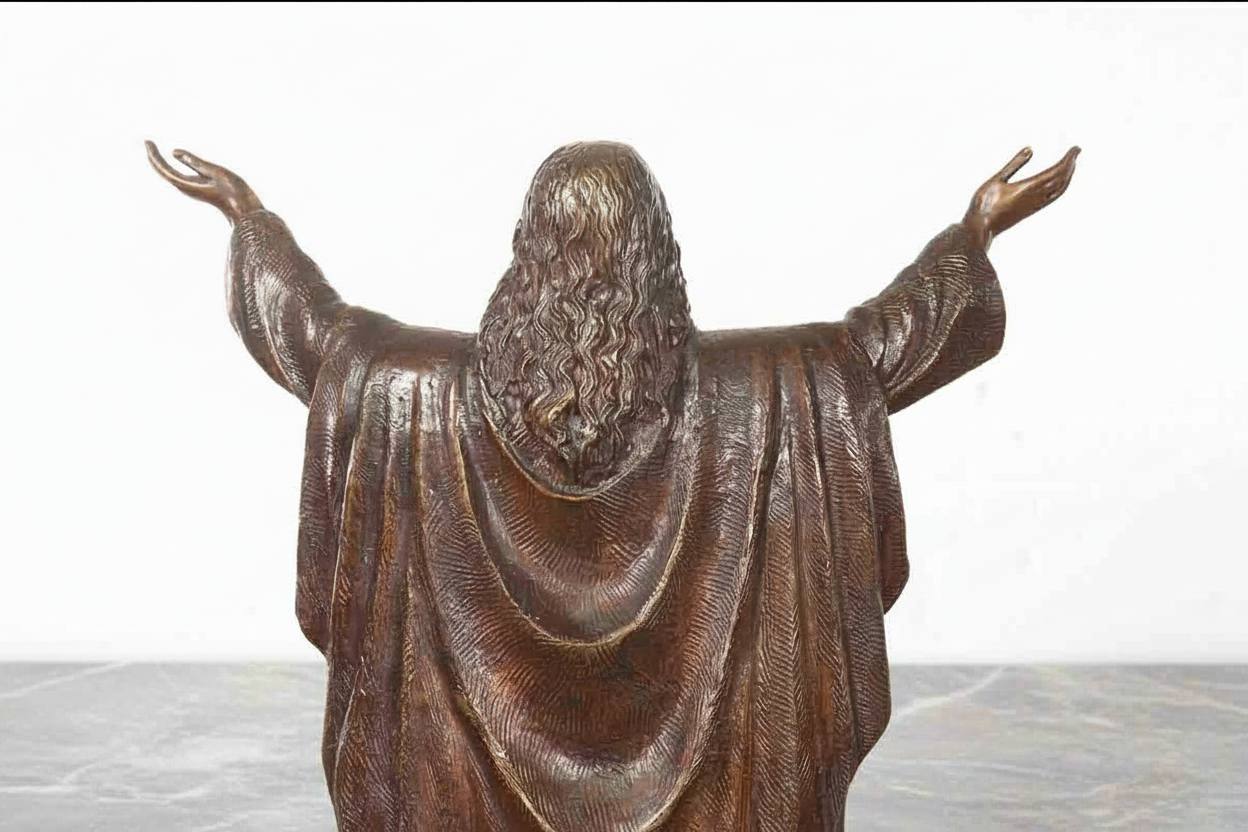 黄铜耶稣神像桌面雕像