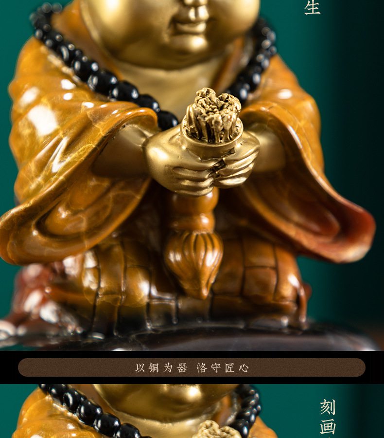 小和尚铜器摆件