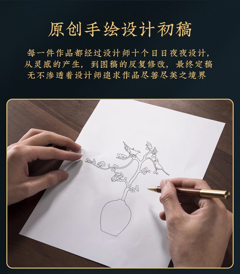 踏雪寻梅喜鹊梅花黄铜摆件