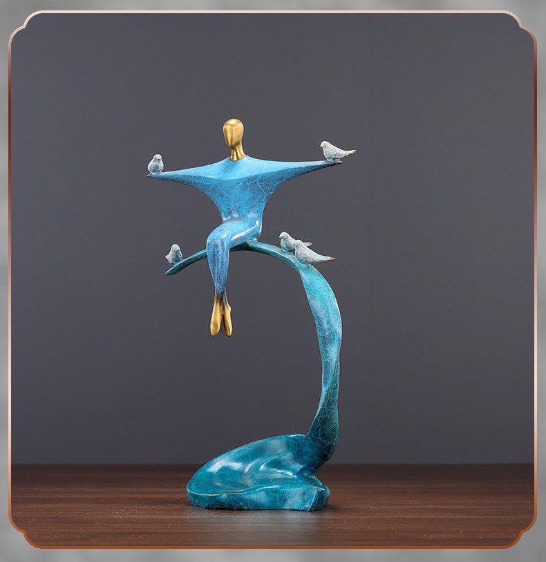 和平天使黄铜工艺品摆件