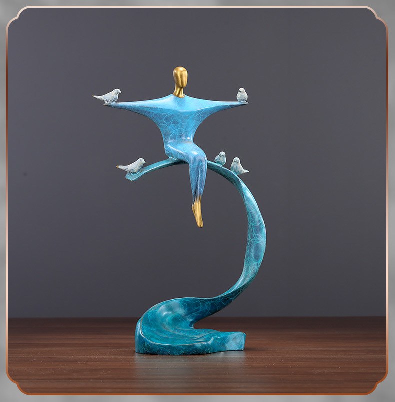 和平天使黄铜工艺品摆件