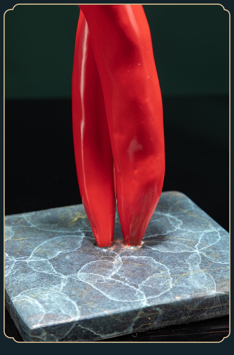 红红火火辣椒黄铜摆件