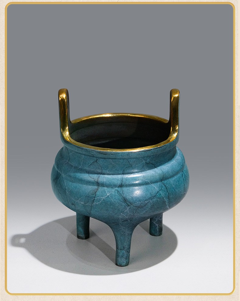 上香供奉彩铜香炉摆件