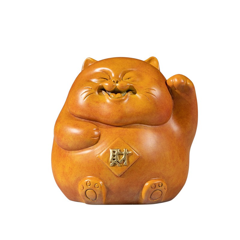 招财猫黄铜摆件