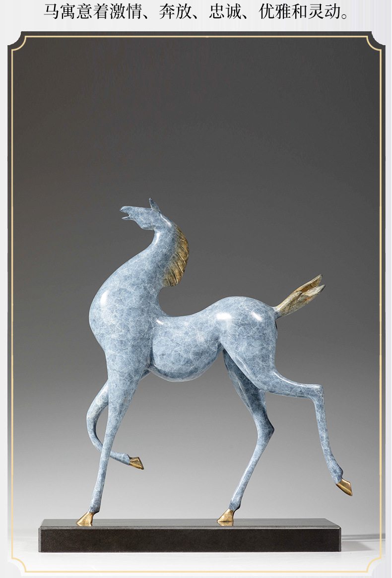 西方瘦马黄铜摆件14.jpg