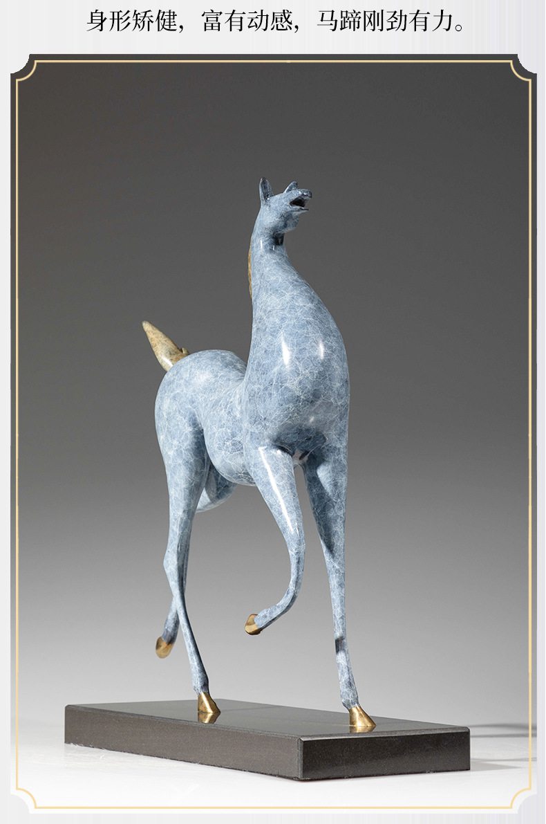 西方瘦马黄铜摆件13.jpg