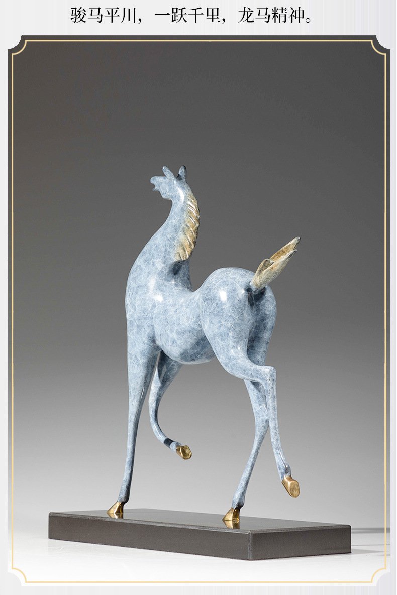 西方瘦马黄铜摆件12.jpg
